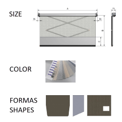 CORTINA PANTOGRAFICA MANUAL O ELECTRICA PERSONALIZABLE