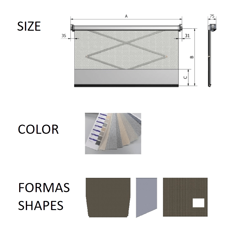 CORTINA PANTOGRAFICA MANUAL O ELECTRICA PERSONALIZABLE