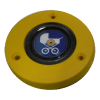 PULSADOR IP67 CARRITO BEBE - AMARILLO CON LEDS VERDES 12/24V