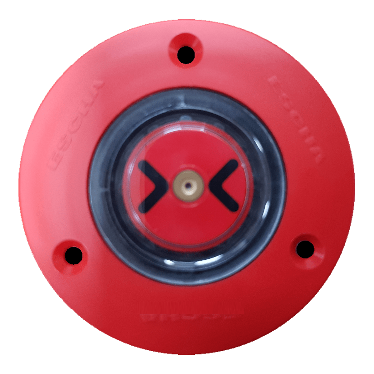 PULSADOR IP67 FLECHAS - ROJO CON LEDS VERDES 12/24V