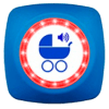 PULSADOR IP67 CARRITO BEBE - AZUL CON LEDS VERDES/ROJOS 12/24V