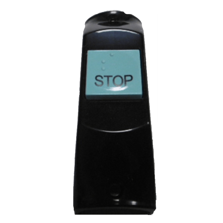 PULSADOR BARRA NEGRO/VERDE -STOP - BRAILLE