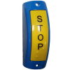 PULSADOR BARRA AZUL/AMARILLO - STOP - BRAILLE