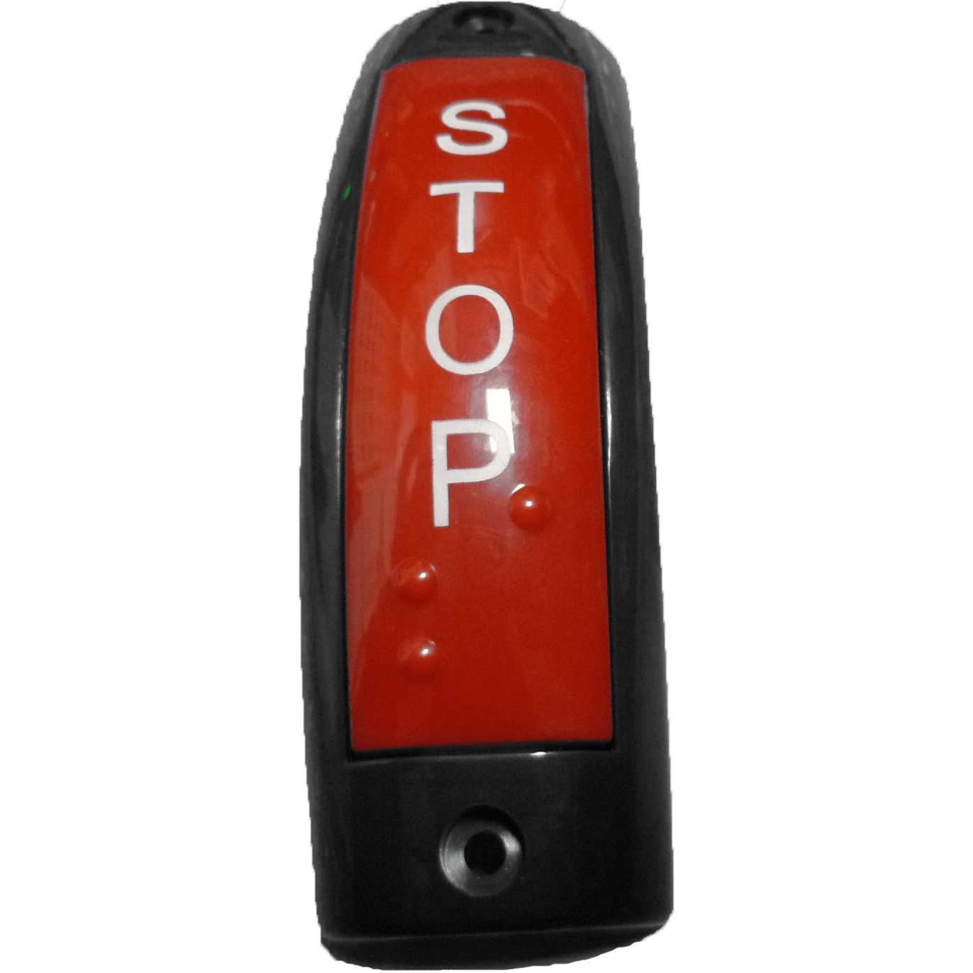 PULSADOR BARRA GRIS/ROJO - STOP - BRAILLE