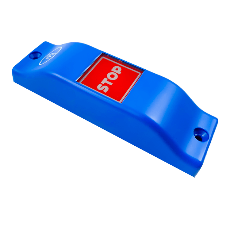 PULSADOR CONTACTLESS SUPERFICIE AZUL/ROJO - STOP - MATE - LEDS VERDES/ROJOS 12/24V