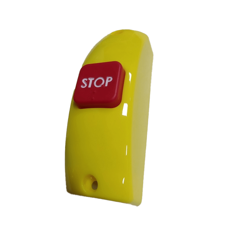 PULSADOR BARRA INALAMBRICO AMARILLO/ROJO - STOP - BRAILLE VERTICAL