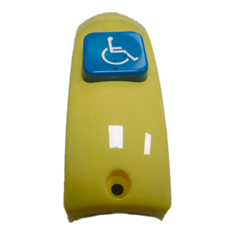 PULSADOR BARRA INALAMBRICO AMARILLO/AZUL - SILLA DE RUEDAS - VERTICAL