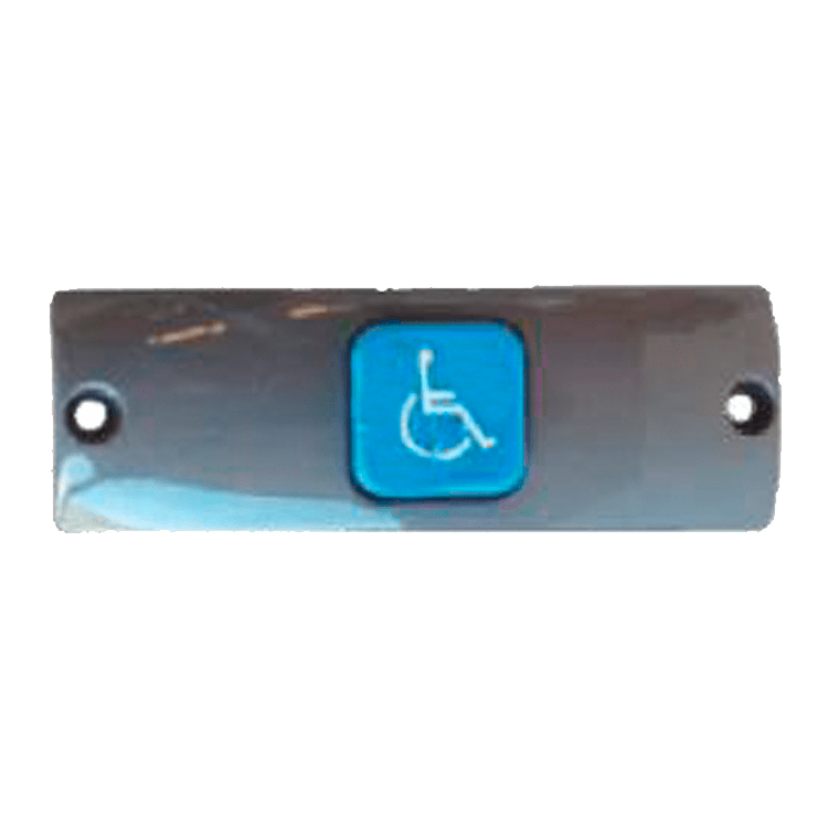 PULSADOR BARRA INALAMBRICO GRIS/AZUL - SILLA RUEDAS - HORIZONTAL