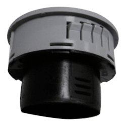 DIFUSOR AIRE REDONDO 84/76,3mm GRIS, C/TOBERA DE 55mm.
