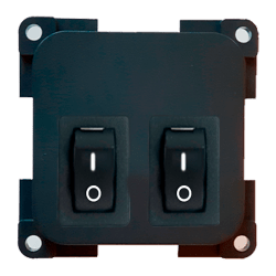 INTERRUPTOR 2PCS EN TAPA GRIS ANTRACITA