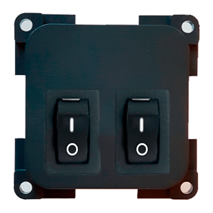 INTERRUPTOR 2PCS EN TAPA GRIS ANTRACITA