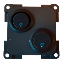 INTERRUPTOR LED AZUL 2PCS EN TAPA GRIS ANTRACITA