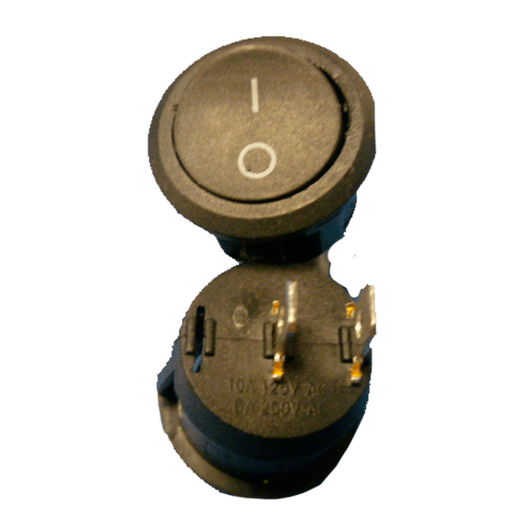 PULSADOR REDONDO NEGRO - SIMBOLO I-0