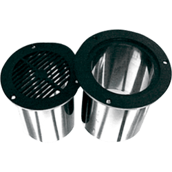 DIFUSOR AIRE REDONDO 74/58mm NEGRO - REJILLA
