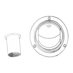 DIFUSOR AIRE REDONDO 84/68mm NEGRO