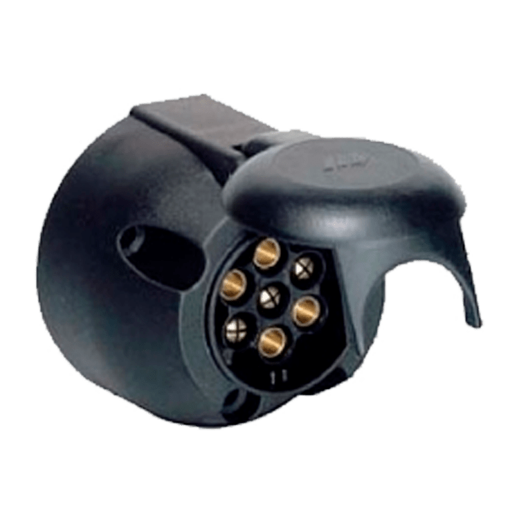 BASE CLAVIJA ENCHUFE PIÑA 7 POLOS PVC