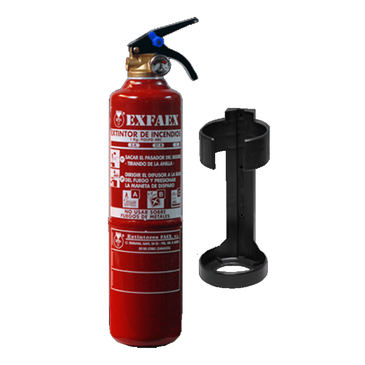 EXTINTOR 1 Kg POLVO ABC 5A-21B-C - CON SOPORTE