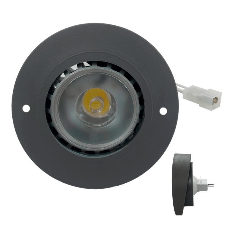 FOCO INCLINADO 1 LED 3W - 12V - GRIS - Ø75mm