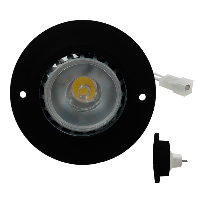 FOCO INCLINADO 1 LED 3W - 12V - NEGRO - Ø75mm