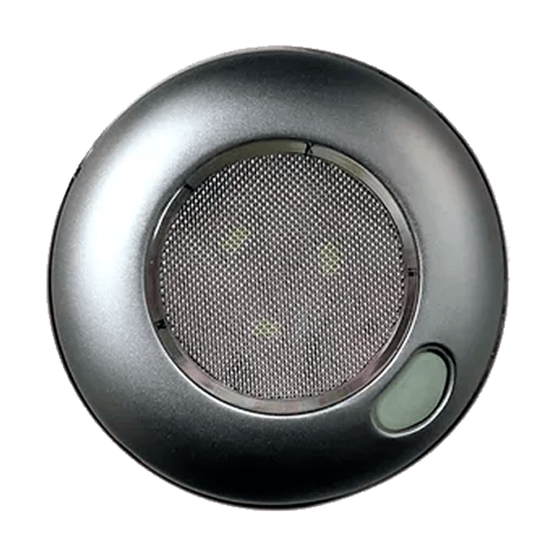 FOCO 12 LED - 12/24V - COLOR PLATA - CON INTERRUPTOR