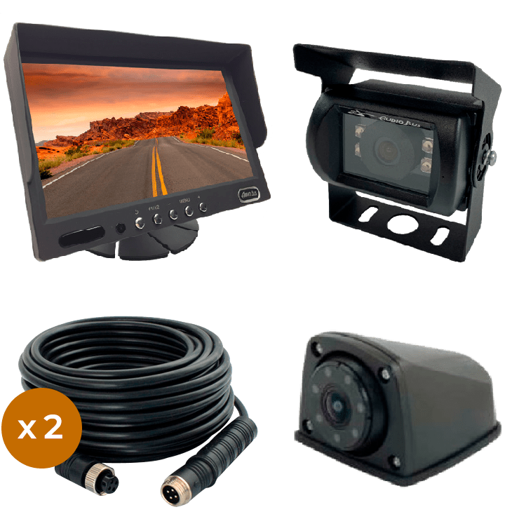 KIT MONITOR 7" - 2xCAMARA - 2xCABLE - 12/24V