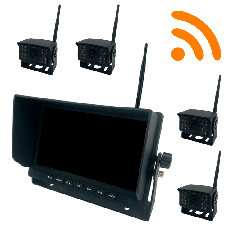 KIT INALAMBRICO MONITOR 10"- 4xCAMARA (WIFI 2,4) - DIGITAL - 12/24V