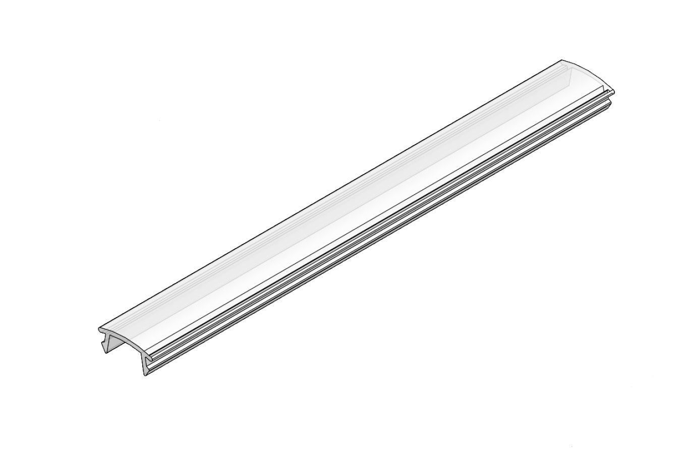 METRO DIFUSOR PC BLANCO OPAL OPAL PARA 8010113 - EN BARRA 2mts