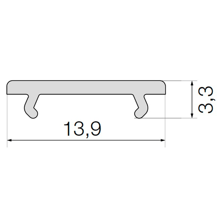 METRO DIFUSOR PC BLANCO OPAL OPAL PARA 8010105 - EN BARRA 6mts
