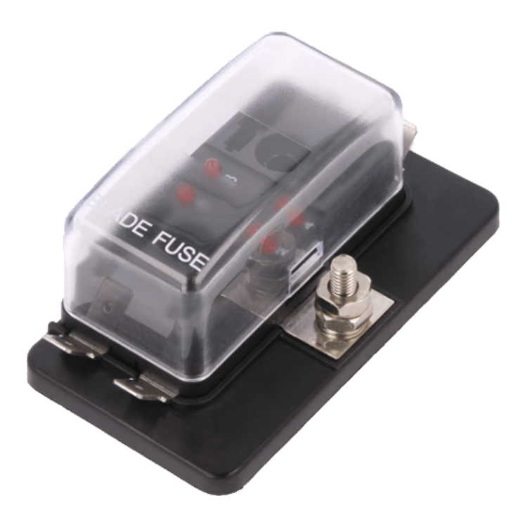 CAJA 4 FUSIBLES CON LED - POSITIVO COMUN