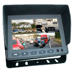 MONITOR 5" - 12/24V - QUAD 4xCAMARA IN - CONECTOR 4PIN