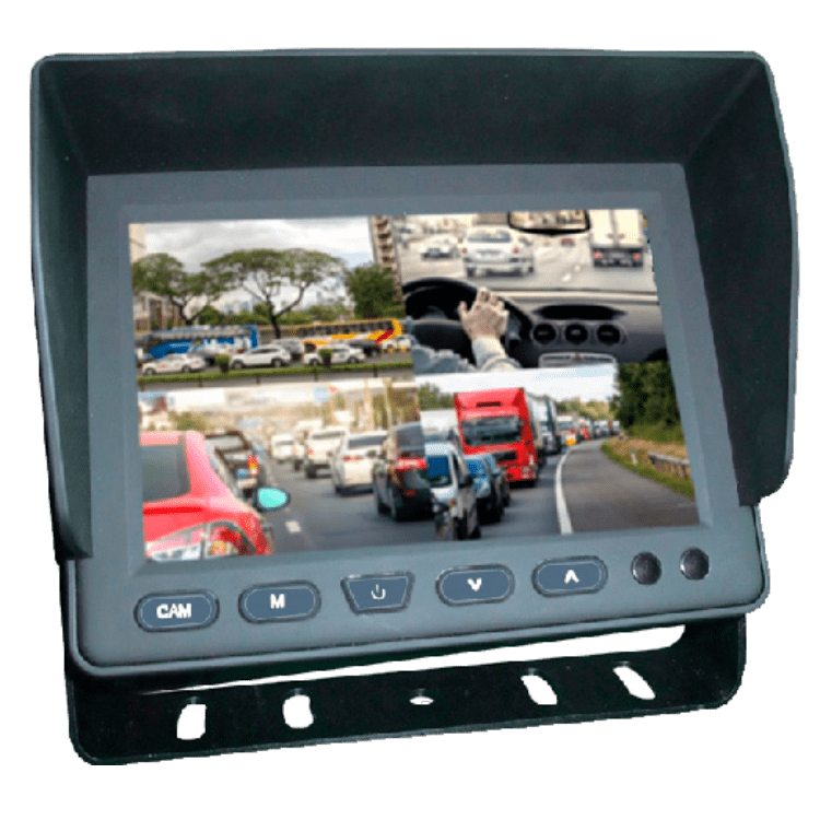 MONITOR 5" - 12/24V - QUAD 4xCAMARA IN - CONECTOR 4PIN