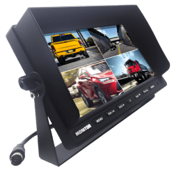 MONITOR 10" - 12/24V - QUAD 4xCAMARA IN - CONECTOR 4PIN