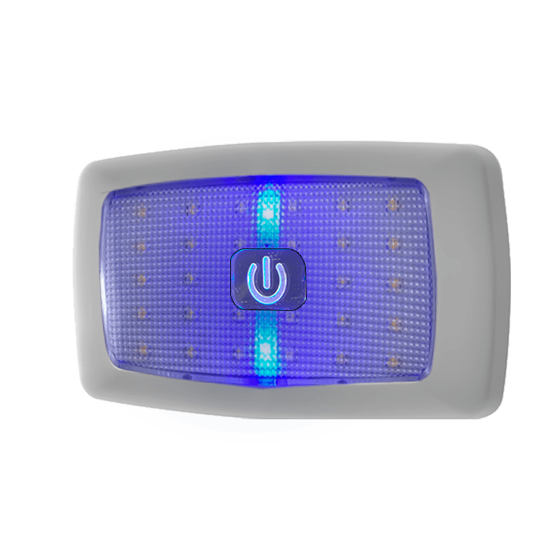LUMINARIA 34 LED CON INTERRUPTOR TACTIL - PENUMBRA AZUL - 12V