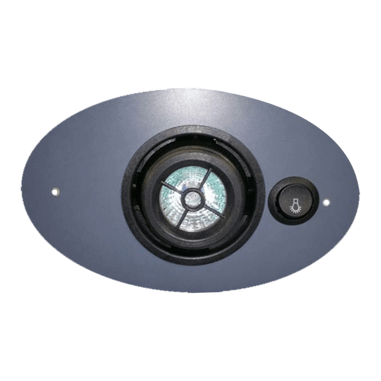 FOCO 6 LED 3W - OVAL - ORIENTABLE - 12V - GRIS - CON INTERRUPTOR - 150x95mm