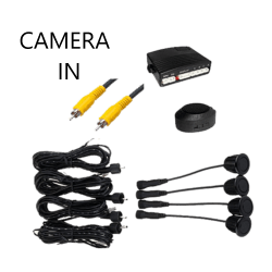 KIT 4 SENSORES PARKING 12V - IN/OUT CAMARA - 10mts
