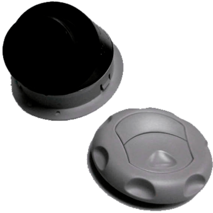 DIFUSOR AIRE REDONDO 92/76mm GRIS C/TOBERA 40mm