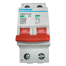 INTERRUPTOR AUTOMATICO (MAGNETOTERMICO) 1P+N - 10A - CURVA C-6KA