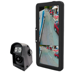 KIT MONITOR 12,3" - CAMARA DOBLE PARA VISION LATERAL (TIPO ESPEJO RETROVISOR)