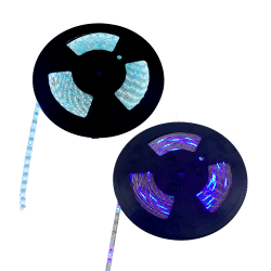 ROLLO TIRA FLEXIBLE 600 LED BLANCO FRIO + 50 LED AZUL - 2835 - IP65 - 12V - 10mts