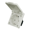 TOMA ENCHUFE BLANCA CON TAPA - 50x62x44mm