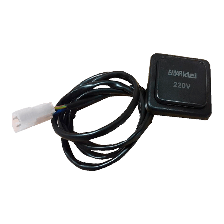 TOMA ENCHUFE NEGRO+TAPA MARCADA LASER+MARCO60X60+CABLE 1MT.
