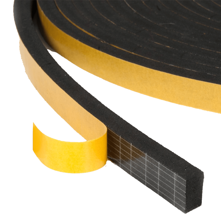 ESPONJA CAUCHO CON ADHESIVO 3x10mm - ROLLO 15mts