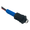 PILOTO LED 12V AZUL ALTO BRILLO - CARCASA NEGRA Ø8,5mm (A PRESION)