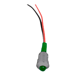 PILOTO LED 12V VERDE - CARCASA NEGRA Ø8,5mm (A PRESION)