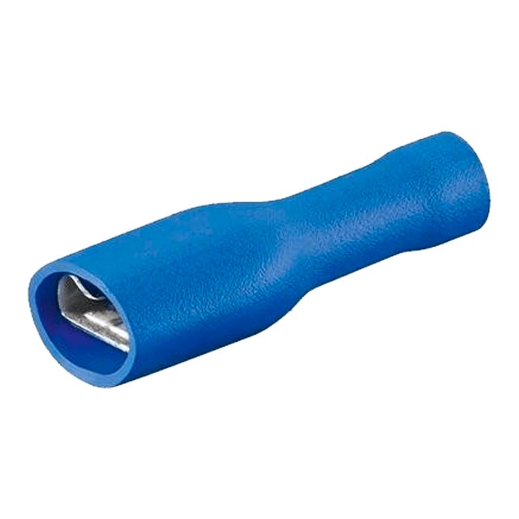 TERMINAL FASTON PREAISLADO AZUL HEMBRA 6,35mm