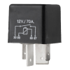 RELE 12V 70A - 4 PATILLAS -  SOPORTE EXTRAIBLE