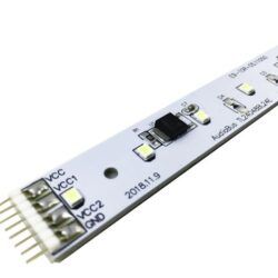 TIRA 24 LED BLANCO FRIO + 2 PENUMBRA AZUL - CONECTOR PCB - 24V - 480x18mm